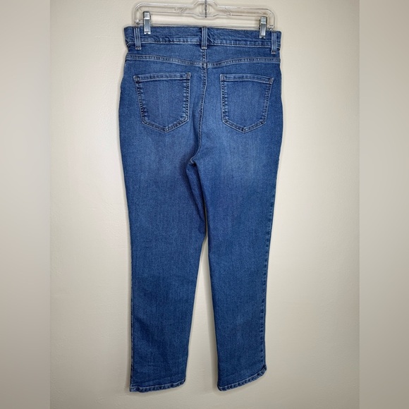 Gloria Vanderbilt Amanda Straight Leg High Rise Blue Jeans Size 12 - Picture 2 of 9